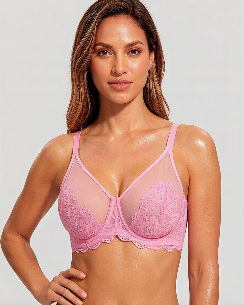 2-Pack Full-Coverage Lace Bras for Everyday Comfort