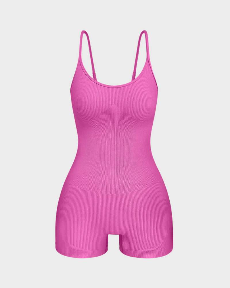 Flattering Slimming Spaghetti-Strap Romper Shorts