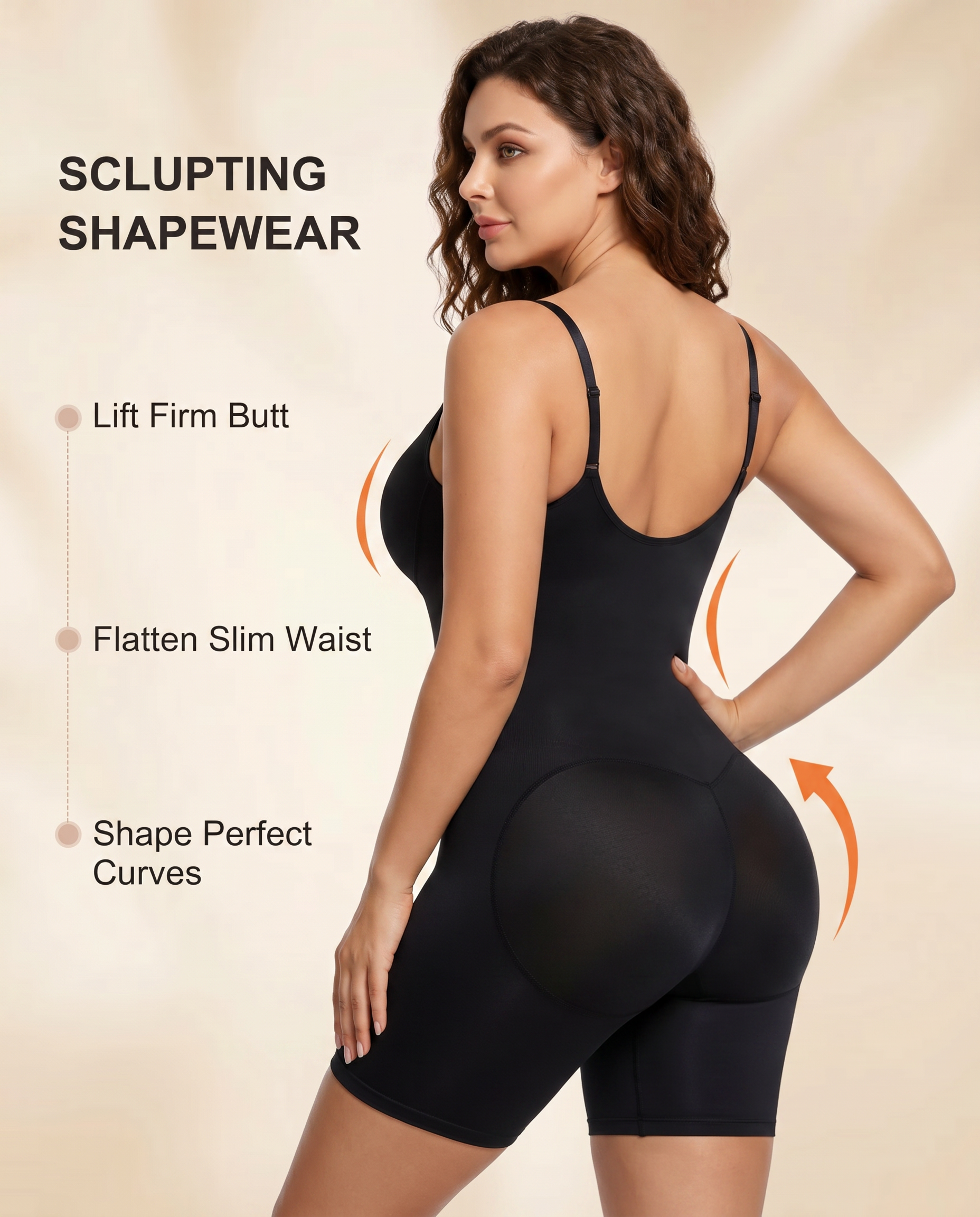 Women's Zip-Front Shaping Bodysuit with Tummy Control