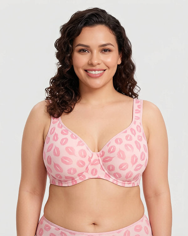 Soft Plus-Size Full-Coverage Unlined Minimizer Bra for Everyday Comfort and Support