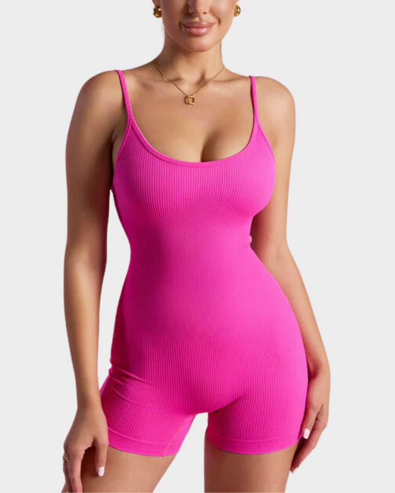 Flattering Slimming Spaghetti-Strap Romper Shorts