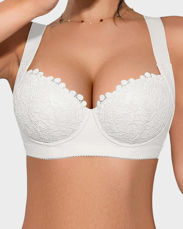 Luxurious Lace Push-Up Underwire Bra for a Flattering Silhouette