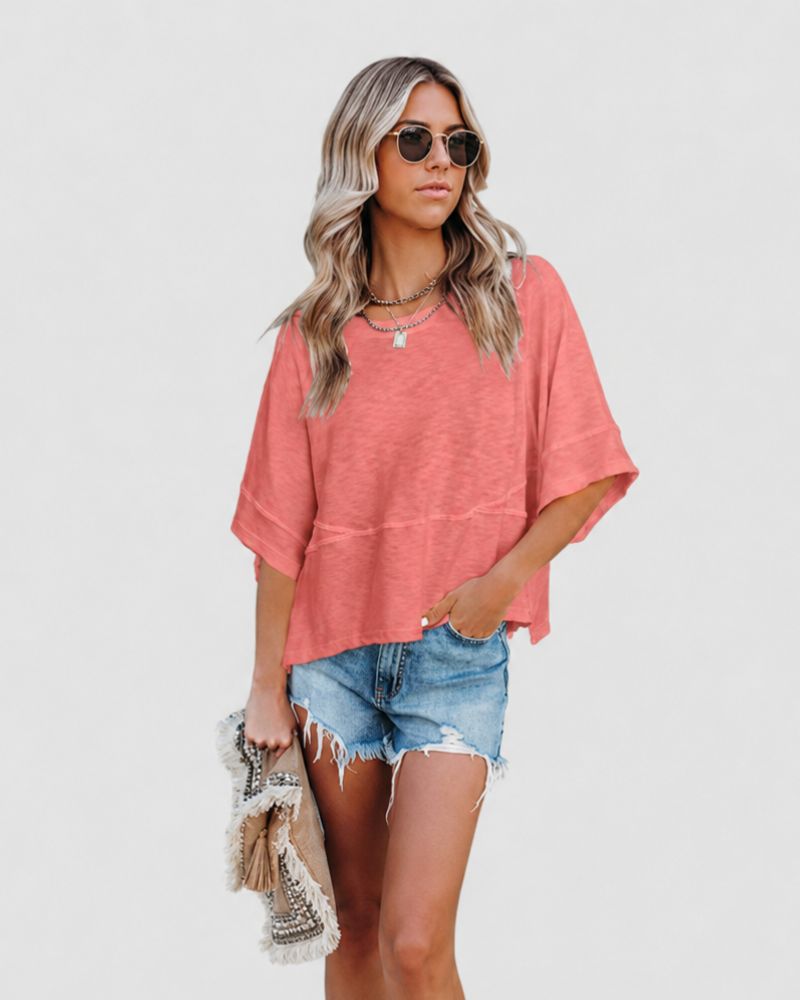 Relaxed-Fit Flared-Sleeve T-Shirt