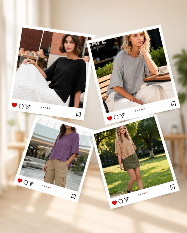 Relaxed-Fit Flared-Sleeve T-Shirt