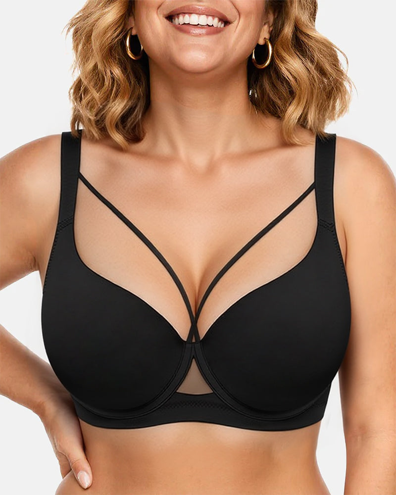 Seamless Deep-V Push-Up Bra for a Flawless Lift