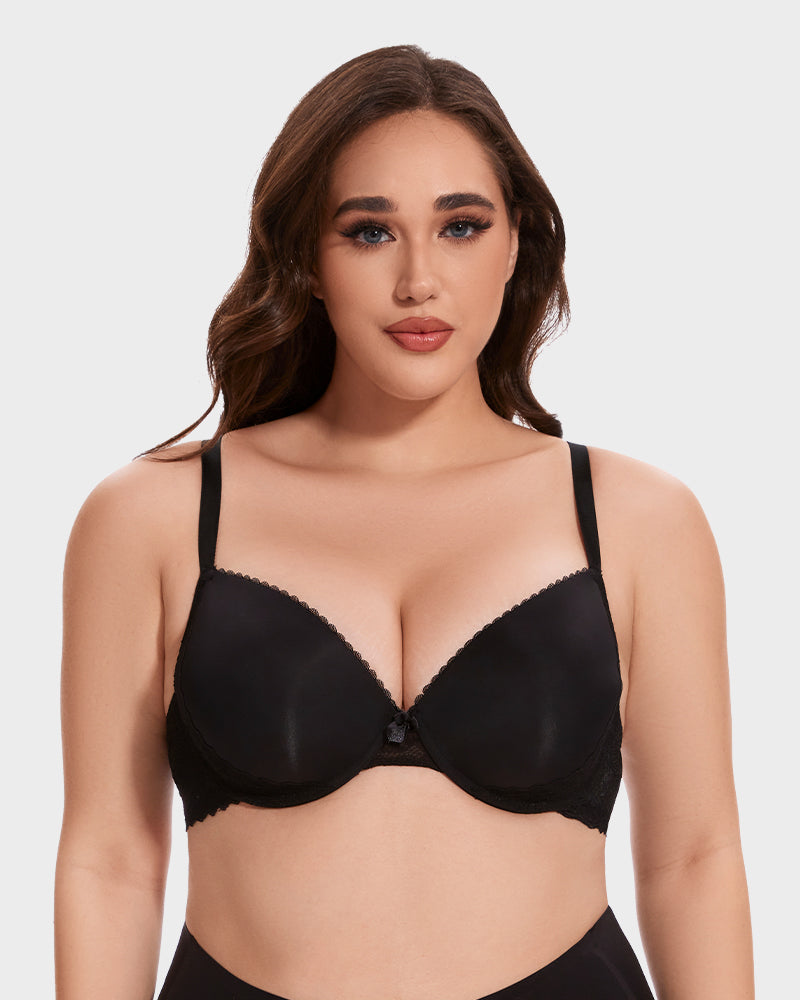 Luxurious Comfort Lace-Trim Push-Up Bra for All-Day Lift Secondary image