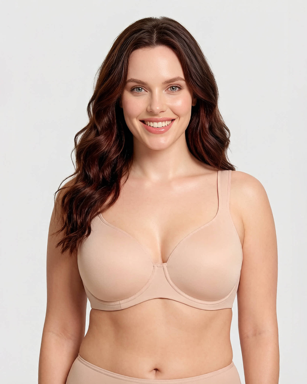 Soft Plus-Size Full-Coverage Unlined Minimizer Bra for Everyday Comfort and Support