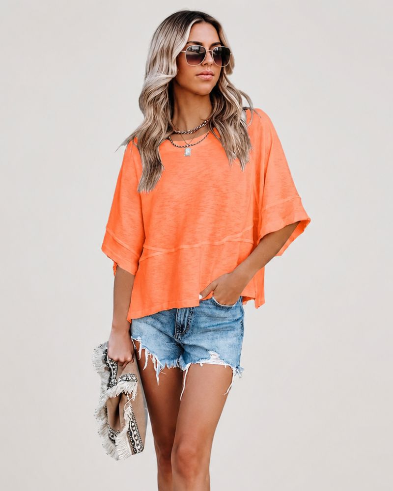 Relaxed-Fit Flared-Sleeve T-Shirt