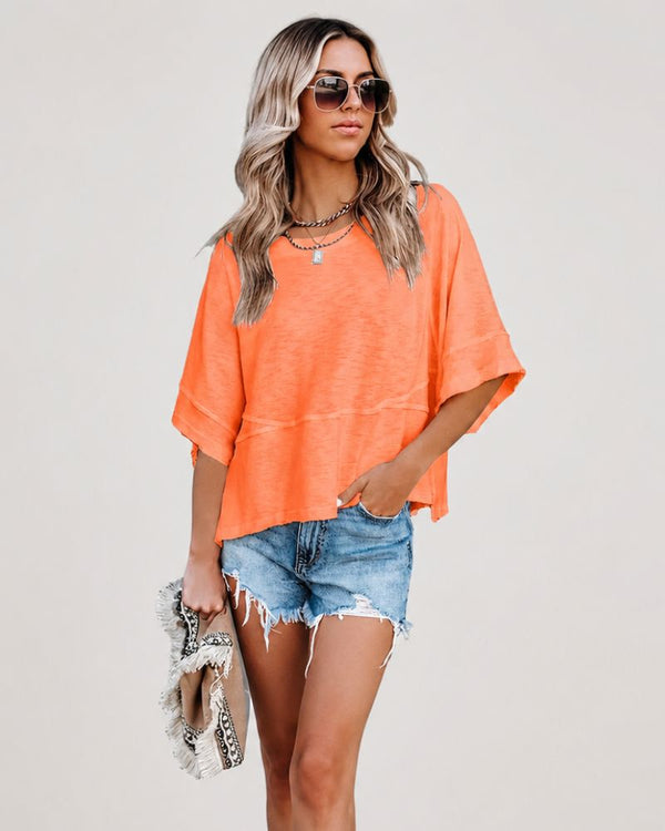 Relaxed-Fit Flared-Sleeve T-Shirt