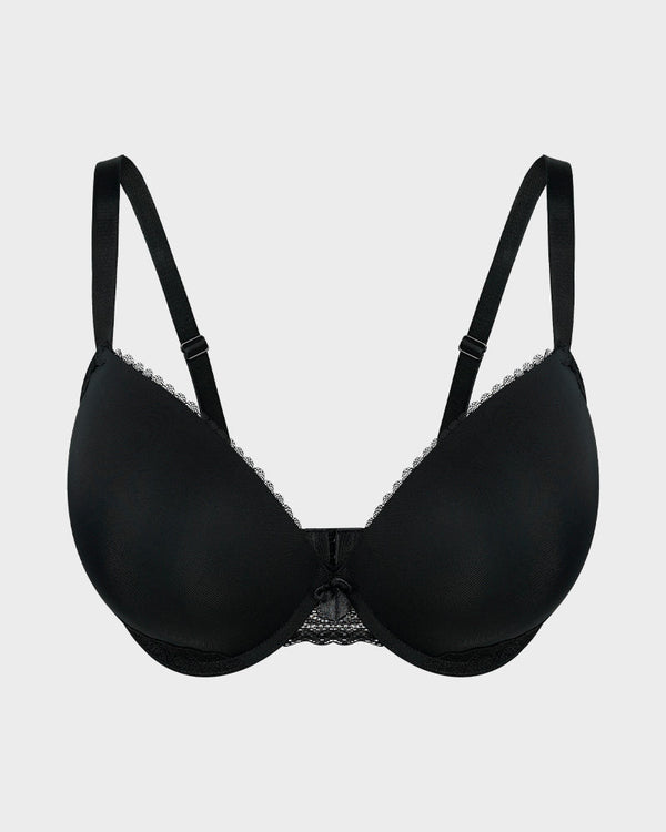 Luxurious Comfort Lace-Trim Push-Up Bra for All-Day Lift