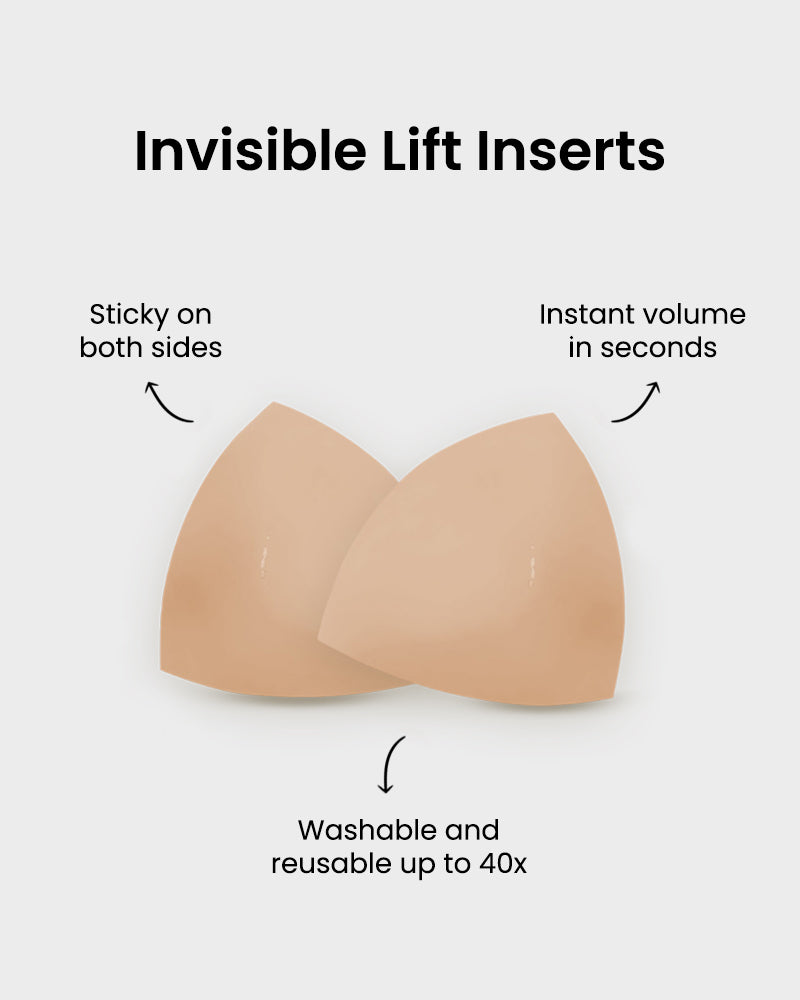 Invisible Lift Inserts with Double-Sided Adhesive