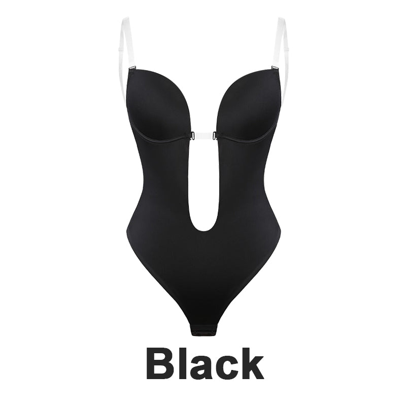 Strapless U‑Plunge Thong Bodysuit - Sleek and Flattering Fit