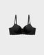 Lace-Up Padded Wireless Push-Up Bra with Gentle Lift