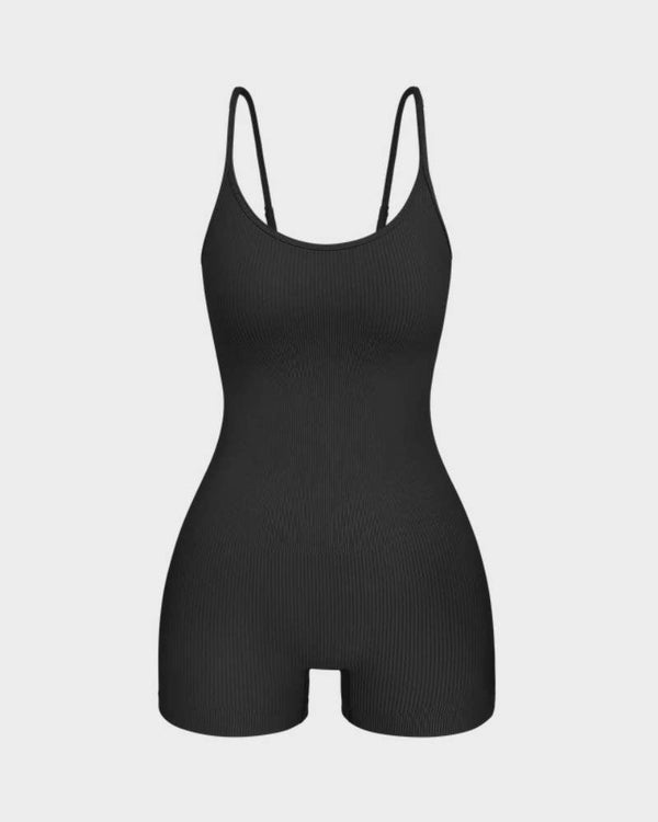 Flattering Slimming Spaghetti-Strap Romper Shorts