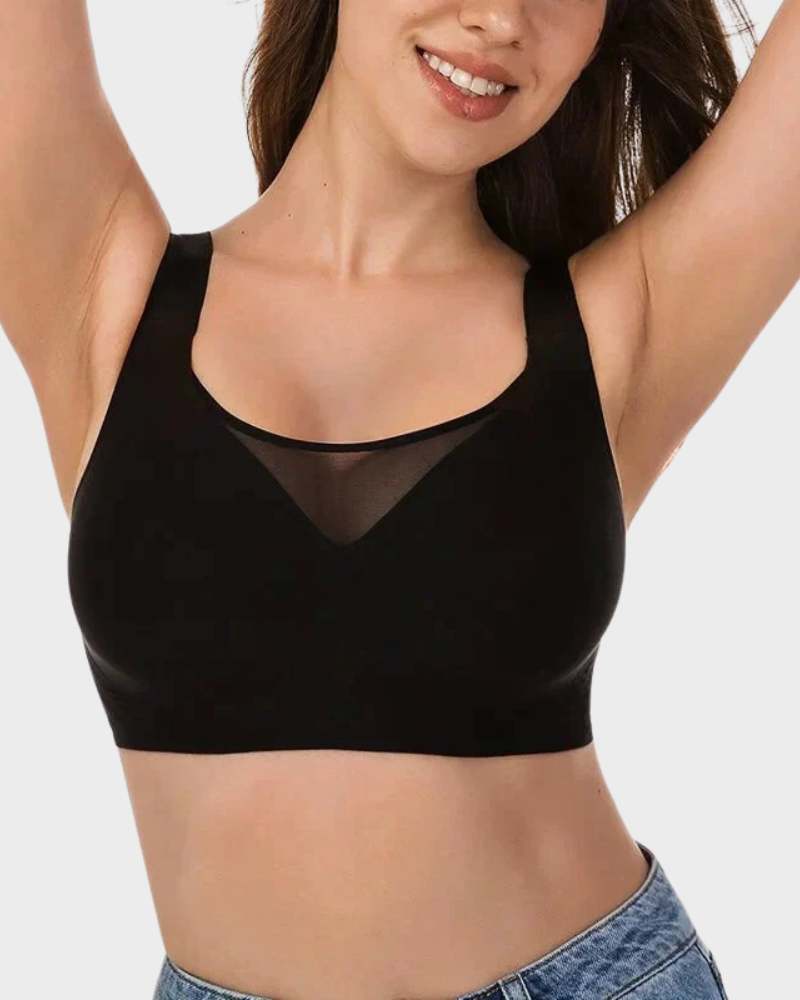 Mesh Front-Contouring Bra for a Sculpted Silhouette