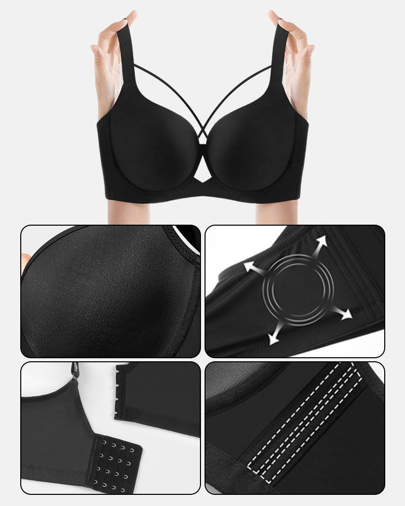 Seamless Deep-V Push-Up Bra for a Flawless Lift