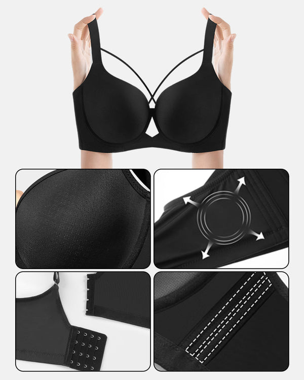 Seamless Deep-V Push-Up Bra for a Flawless Lift
