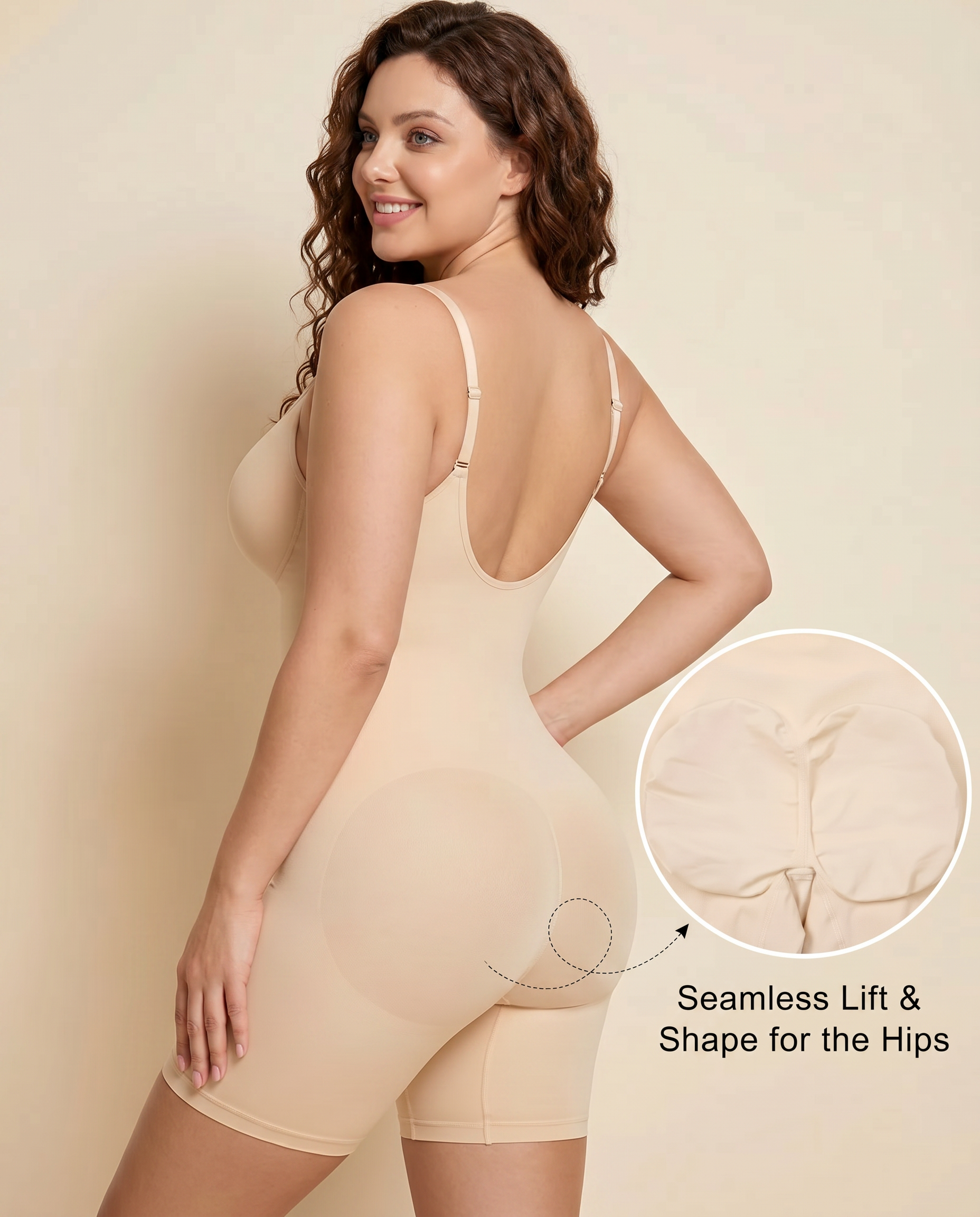 Women's Zip-Front Shaping Bodysuit with Tummy Control