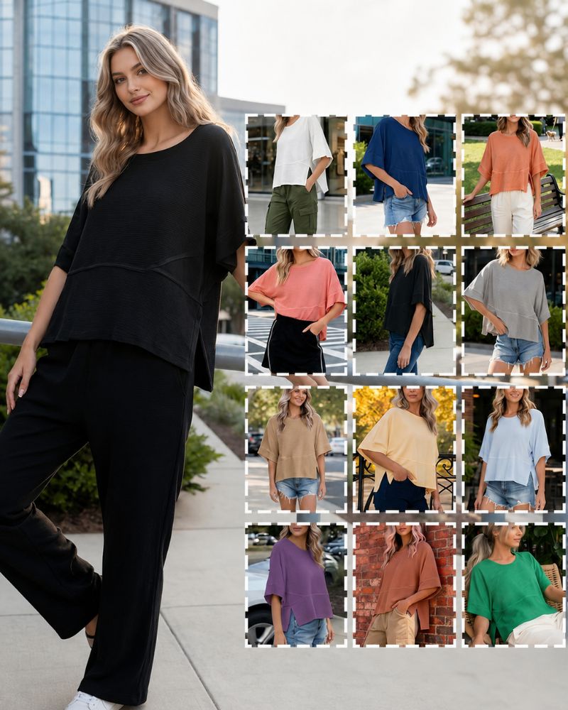 Relaxed-Fit Flared-Sleeve T-Shirt