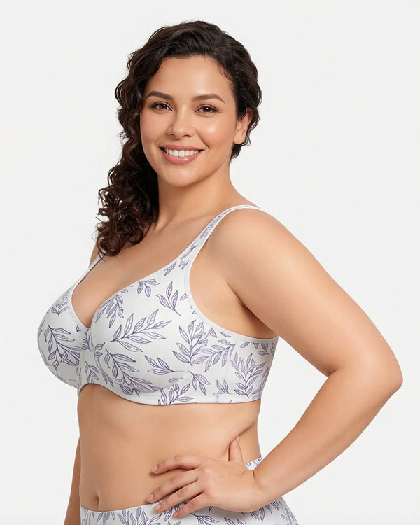 Soft Plus-Size Full-Coverage Unlined Minimizer Bra for Everyday Comfort and Support