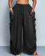 Women's Casual Loose-Fit Wide-Leg Pants - All-Season Woven Fabric for Everyday Commute
