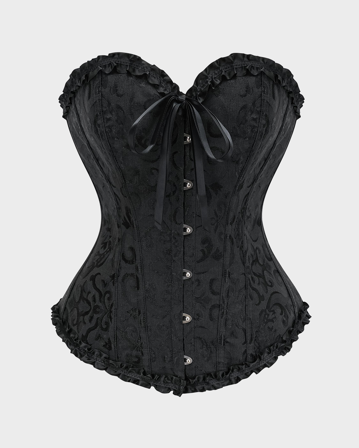 Lace-Waist Corset Top with Push-Up Shapewear