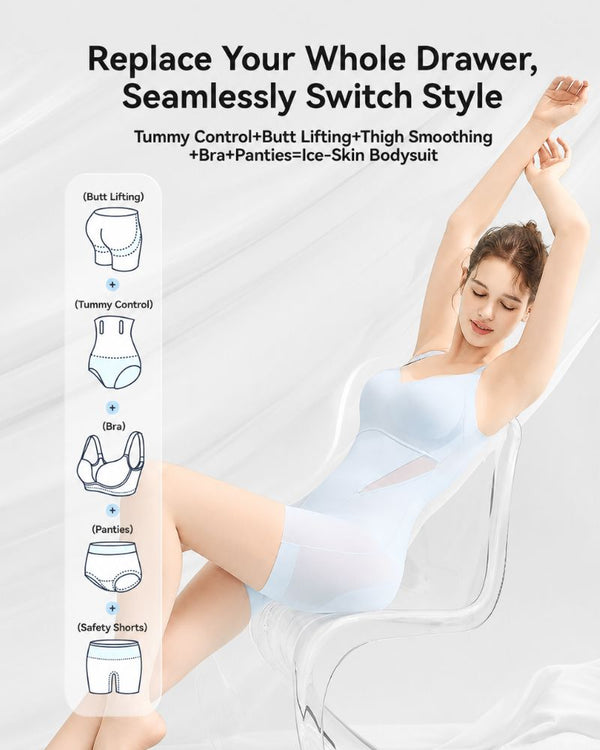 Cooling Tummy-Control Shapewear Bodysuit with Butt-Lift for a Sleek, Sculpted Silhouette