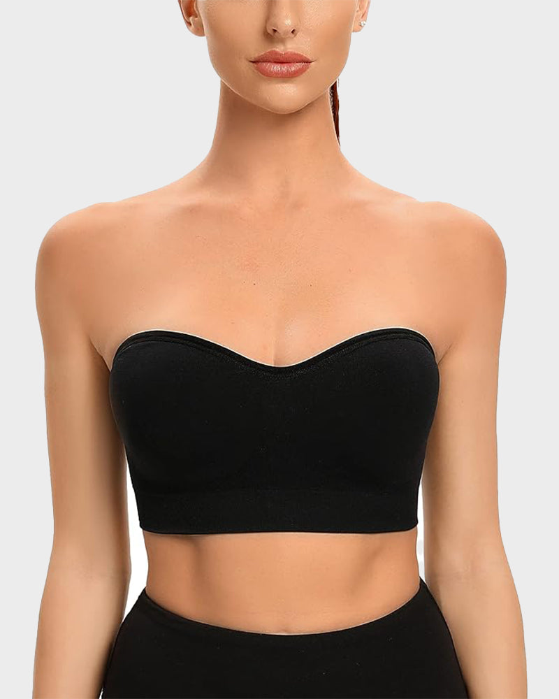 Wireless Strapless Bandeau Bra with Secure Anti-Slip Silicone Support Main image