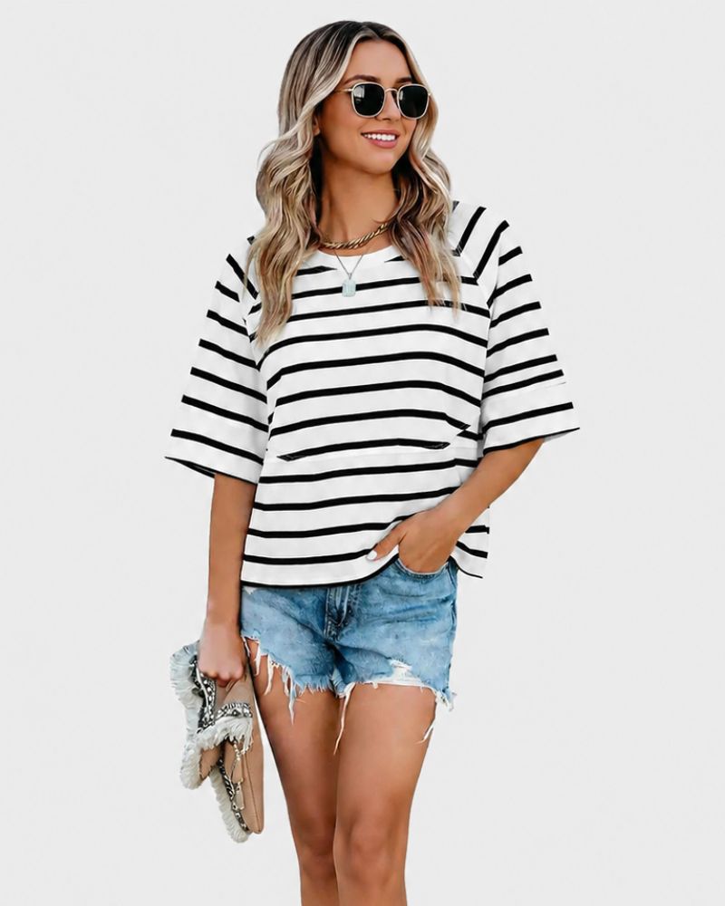 Relaxed-Fit Flared-Sleeve T-Shirt
