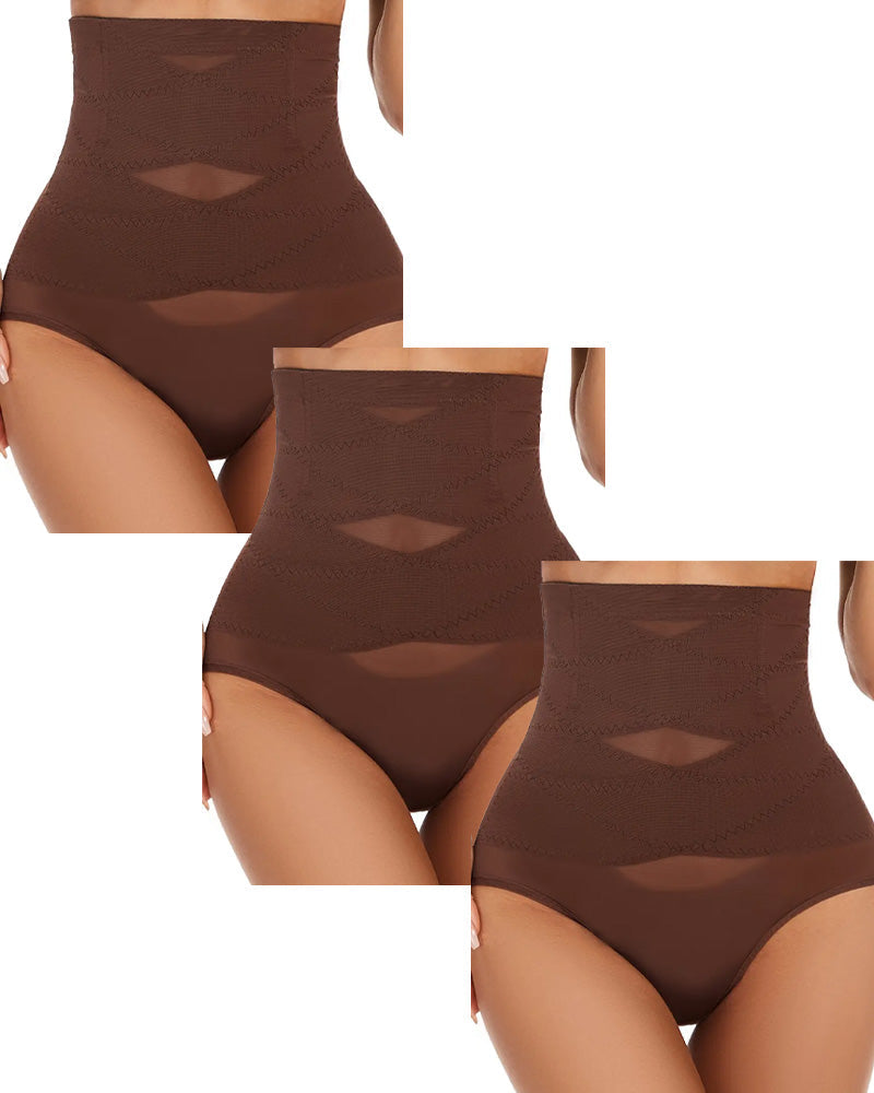 Women's High-Waisted Shapewear Panties - 3-Piece Set