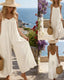 Chic Strappy Backless Wide-Leg Jumpsuit with Pockets