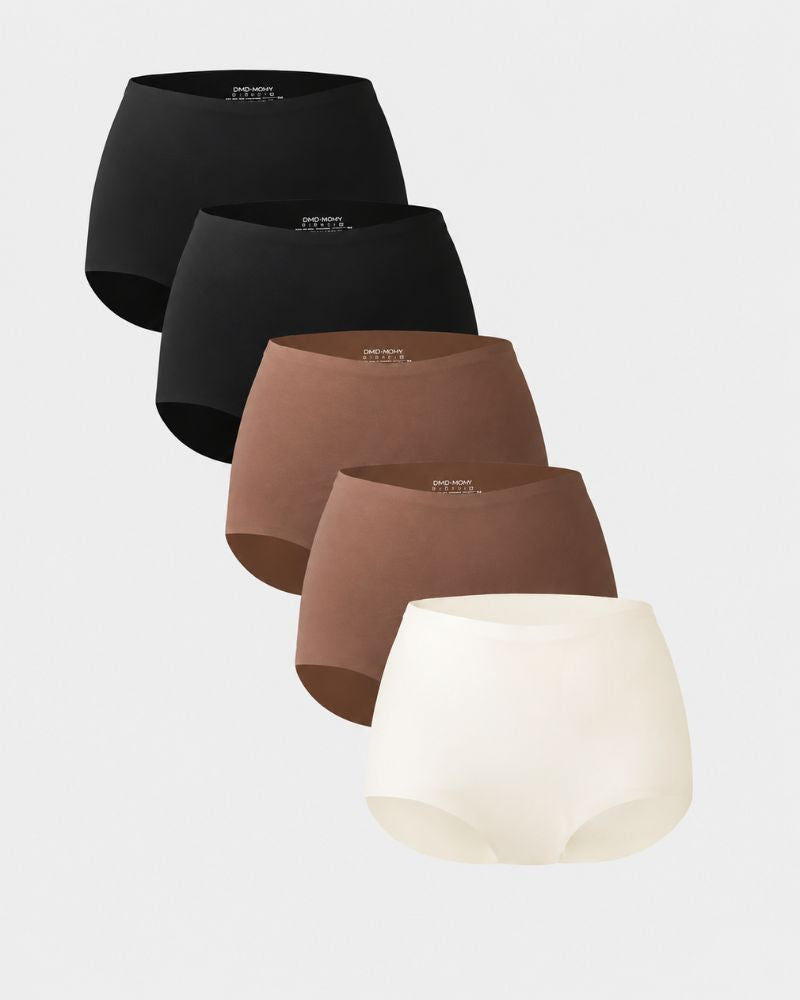 5-Pack Seamless No-Show High-Waisted Panties for a Smooth, Invisible Fit