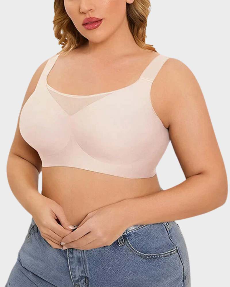 Mesh Front-Contouring Bra for a Sculpted Silhouette