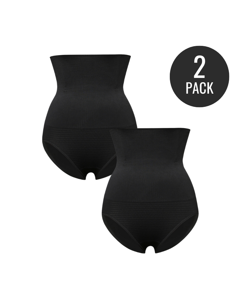 2-Pack High-Waist Lift Shapewear Briefs for a Smooth, Contoured Silhouette