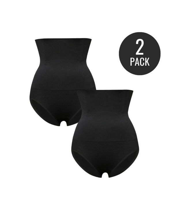 2-Pack High-Waist Lift Shapewear Briefs for a Smooth, Contoured Silhouette