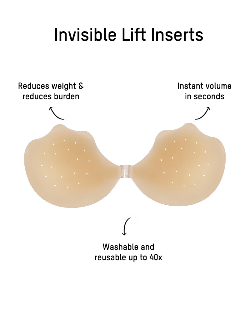 2-Pack Breathable Silicone Self-Adhesive Invisible Bra