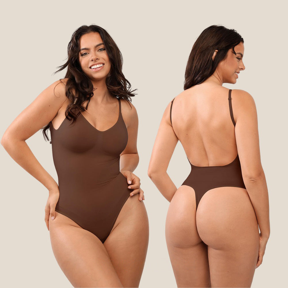 Low Back Seamless Tummy-Control Bodysuit Shapewear for a Sleek Silhouette
