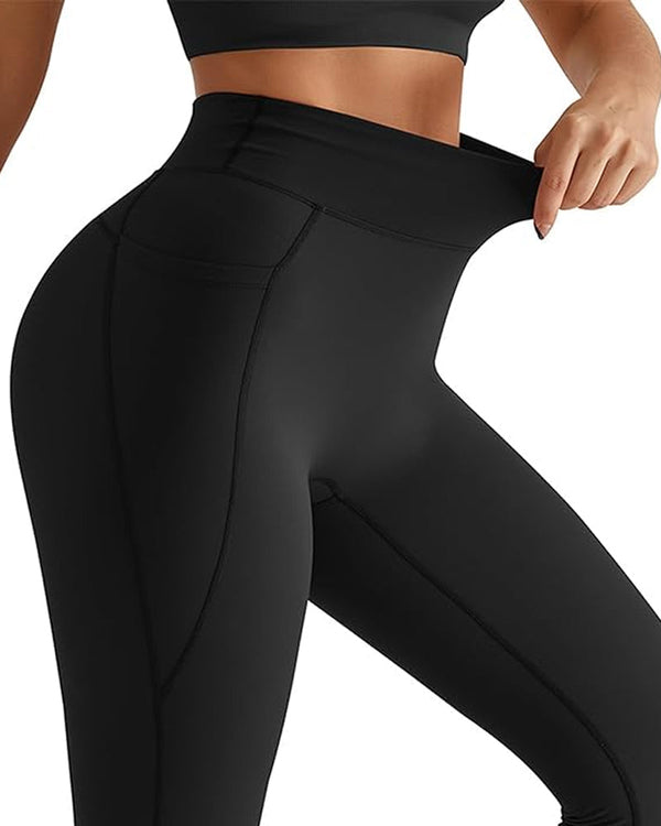 High-Waisted Butt-Lifting Shaping Leggings with Tummy Control and Side Pockets