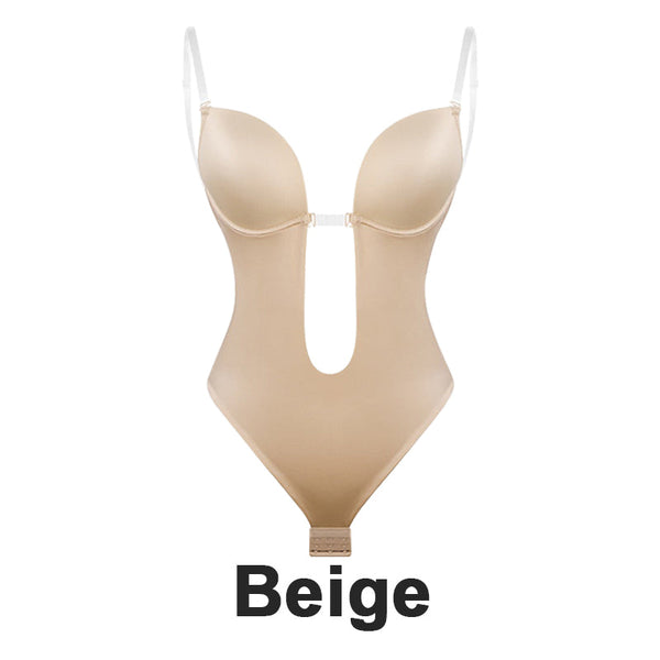 Strapless U‑Plunge Thong Bodysuit - Sleek and Flattering Fit