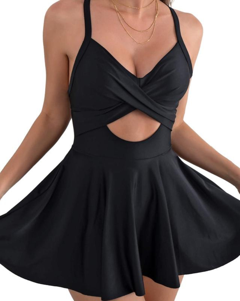 Figure-Flattering Tummy-Control Cutout One-Piece Swimsuit Secondary image