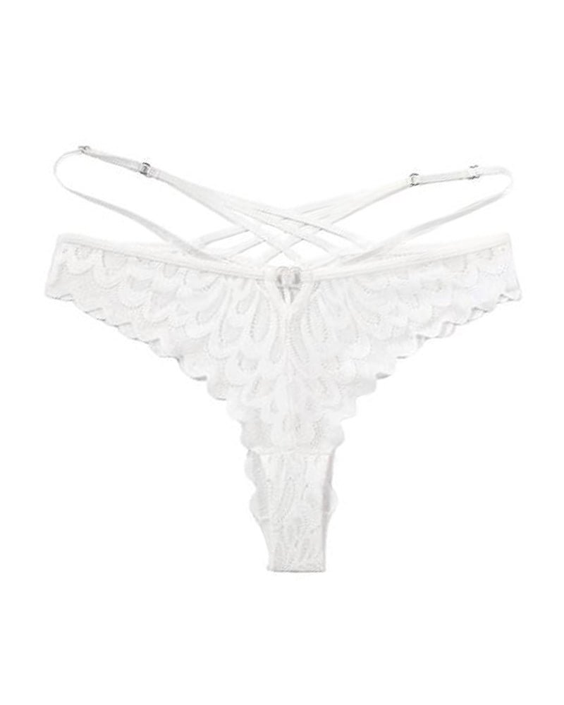 Women's Lace Cross-Back Panties - Flirty, Comfortable Lingerie