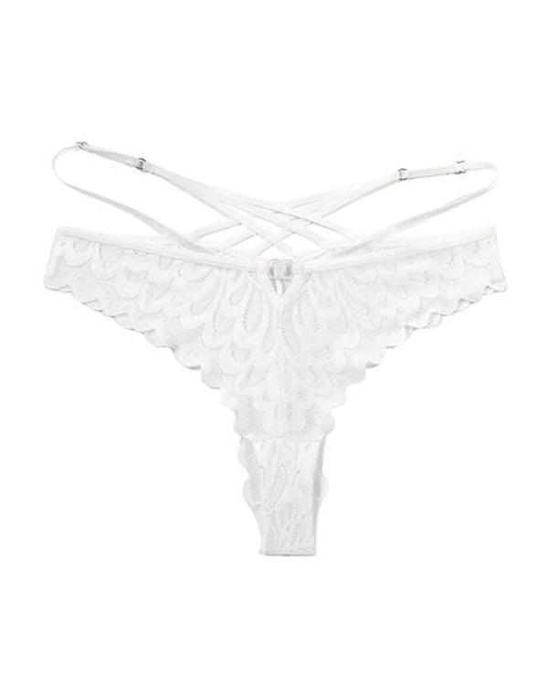 Women's Lace Cross-Back Panties - Flirty, Comfortable Lingerie