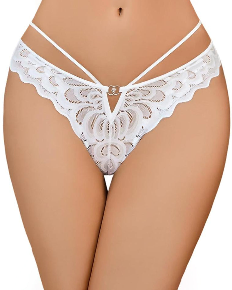 Women's Lace Cross-Back Panties - Flirty, Comfortable Lingerie