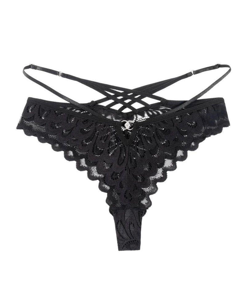 Women's Lace Cross-Back Panties - Flirty, Comfortable Lingerie