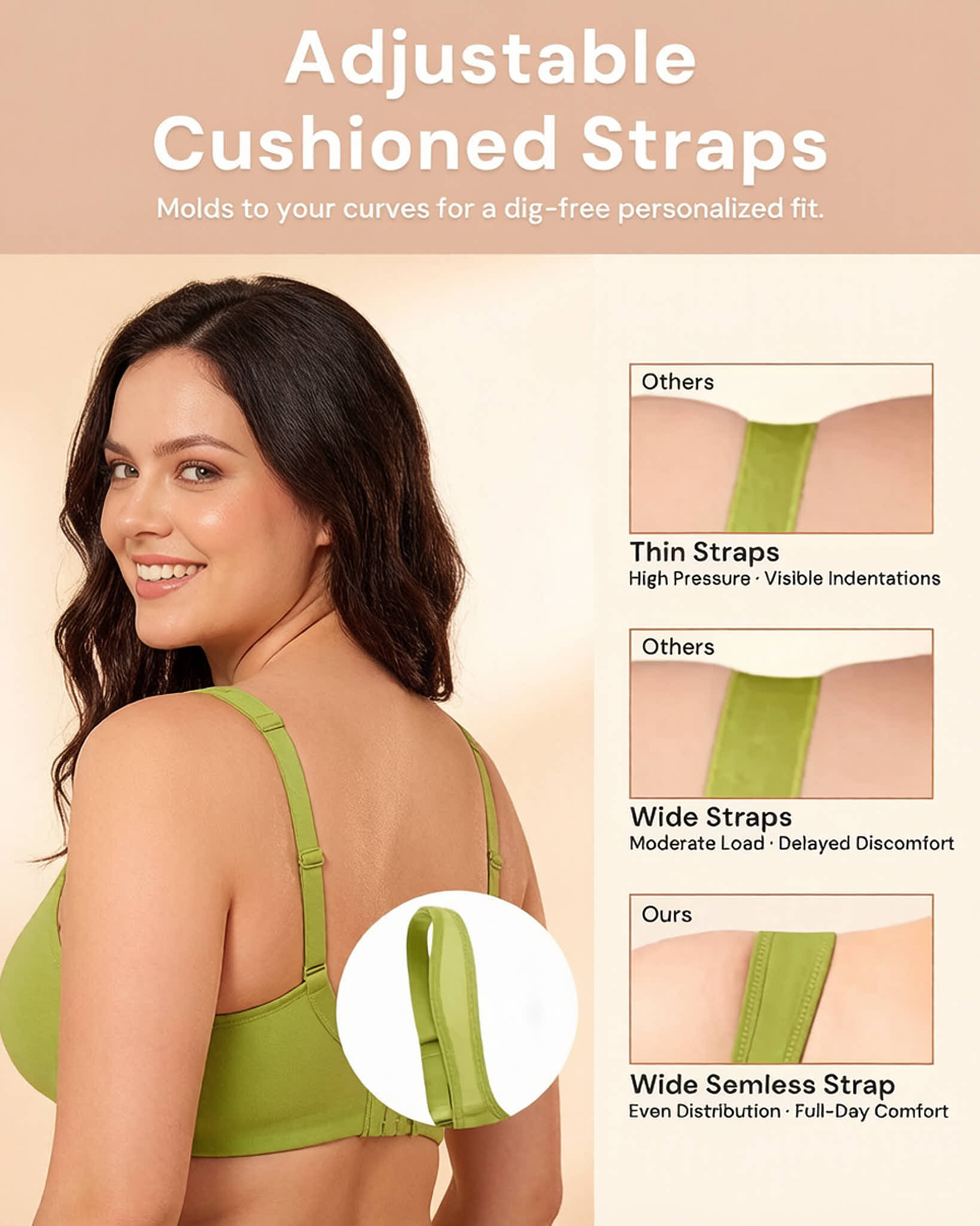 Soft Plus-Size Full-Coverage Unlined Minimizer Bra for Everyday Comfort and Support