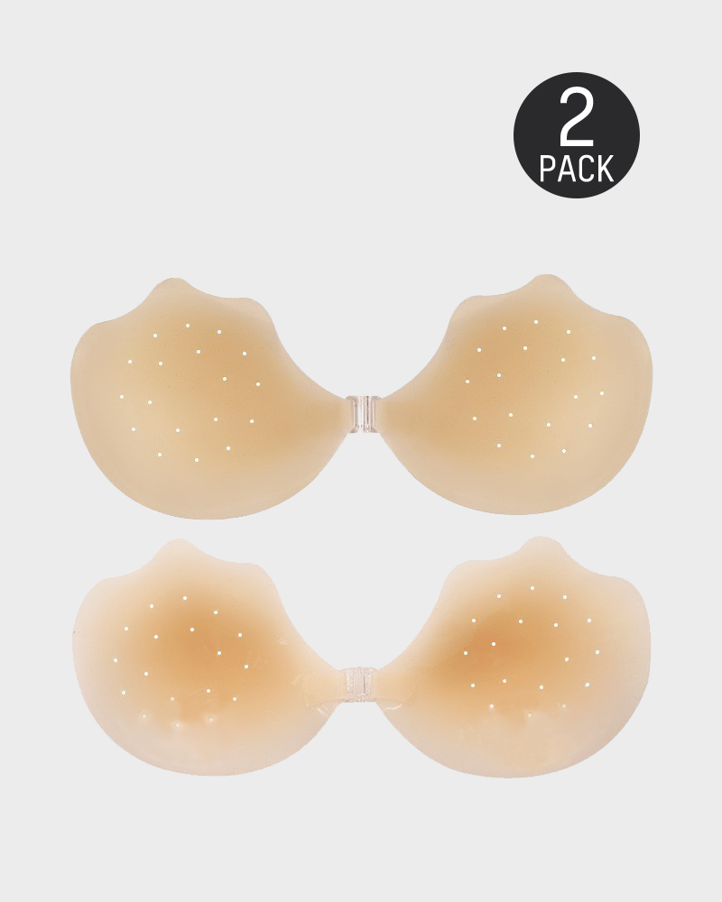 2-Pack Breathable Silicone Self-Adhesive Invisible Bra