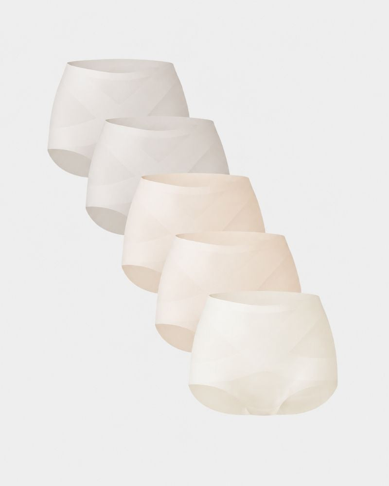 5-Pack Seamless No-Show High-Waisted Panties for a Smooth, Invisible Fit
