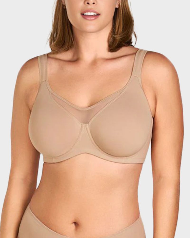 Plus Size Cooling Full-Coverage Minimizer Bra for Everyday Comfort