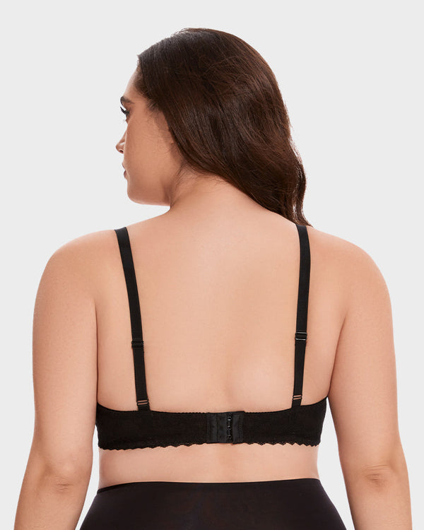Luxurious Comfort Lace-Trim Push-Up Bra for All-Day Lift