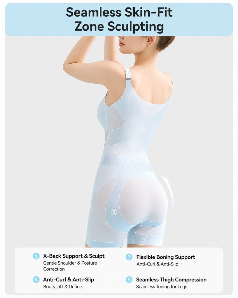 Cooling Tummy-Control Shapewear Bodysuit with Butt-Lift for a Sleek, Sculpted Silhouette